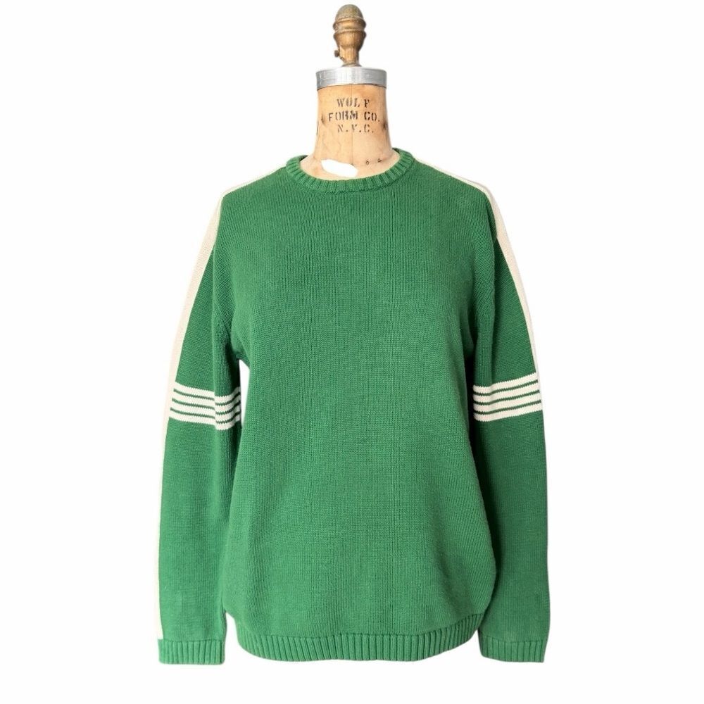 American Eagle Green Cotton Crewneck Sweater S/P